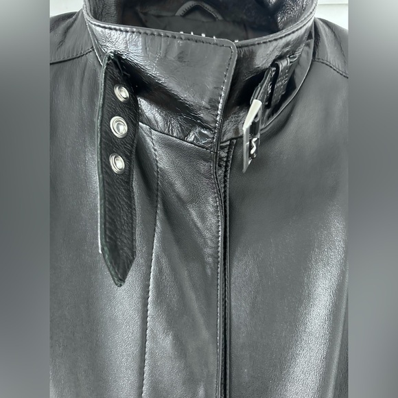 Sisley Genuine Leather Trench Coat - Picture 6 of 12